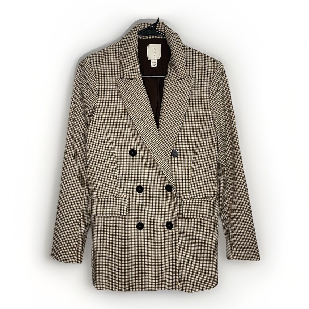 Joie Women's Long Oversized Sweater Blazer Jacket Neutral Beige Car Coat Oatmeal
